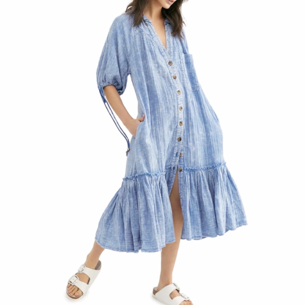 Free People Maya Shirt Dress Size XS - Picture 2 of 7